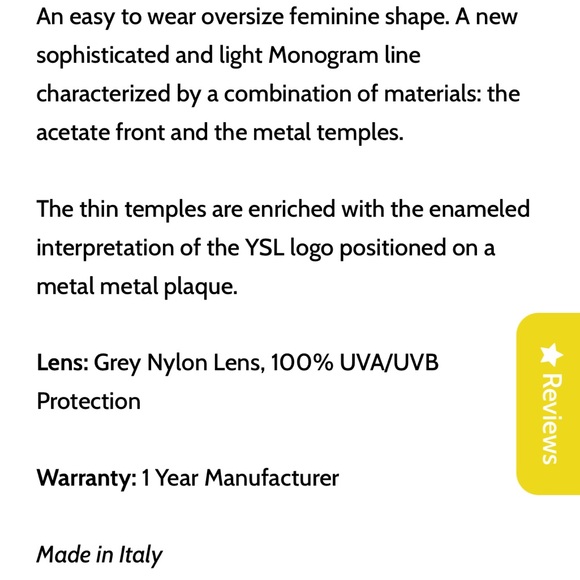 NEW Saint Laurent sunglasses - Picture 6 of 7